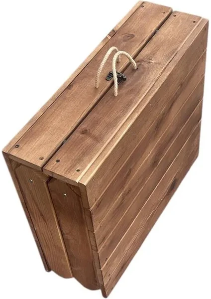 4 Tabureli Katlanır Bavul Piknik Bahçe Balkon Masa Takımı - Katlanır Kamp Masa Takımı - Ceviz